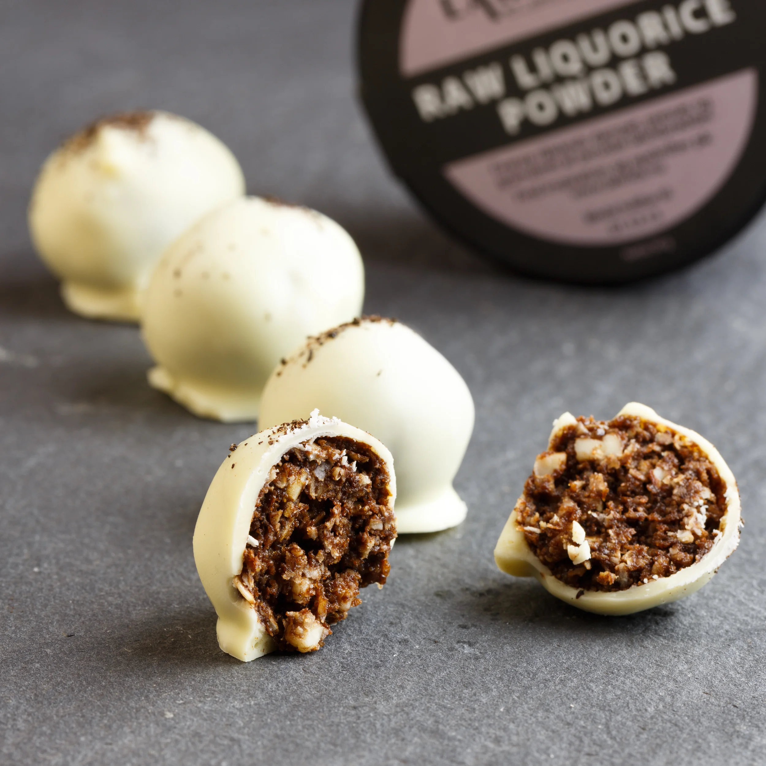 Oat "truffles" with Liquorice