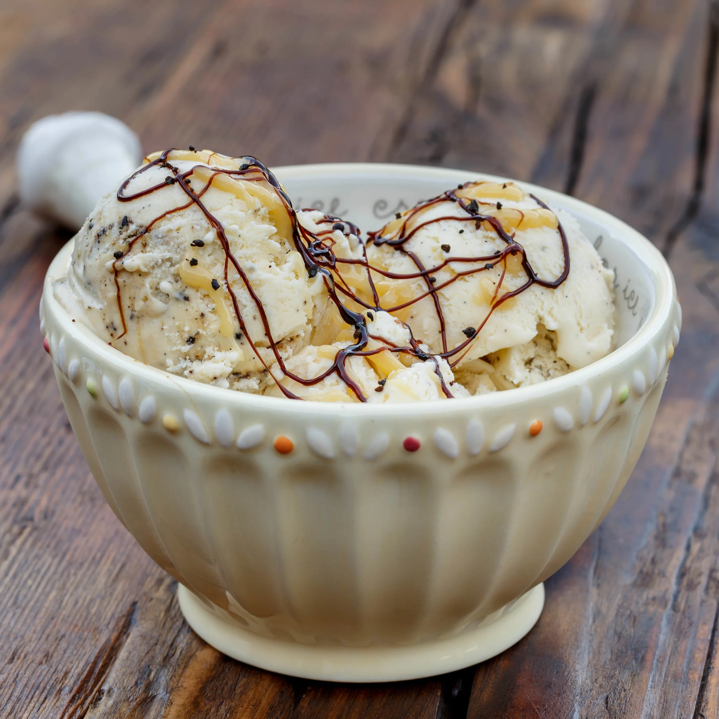 Lemon Curd/Liquorice Ice Cream