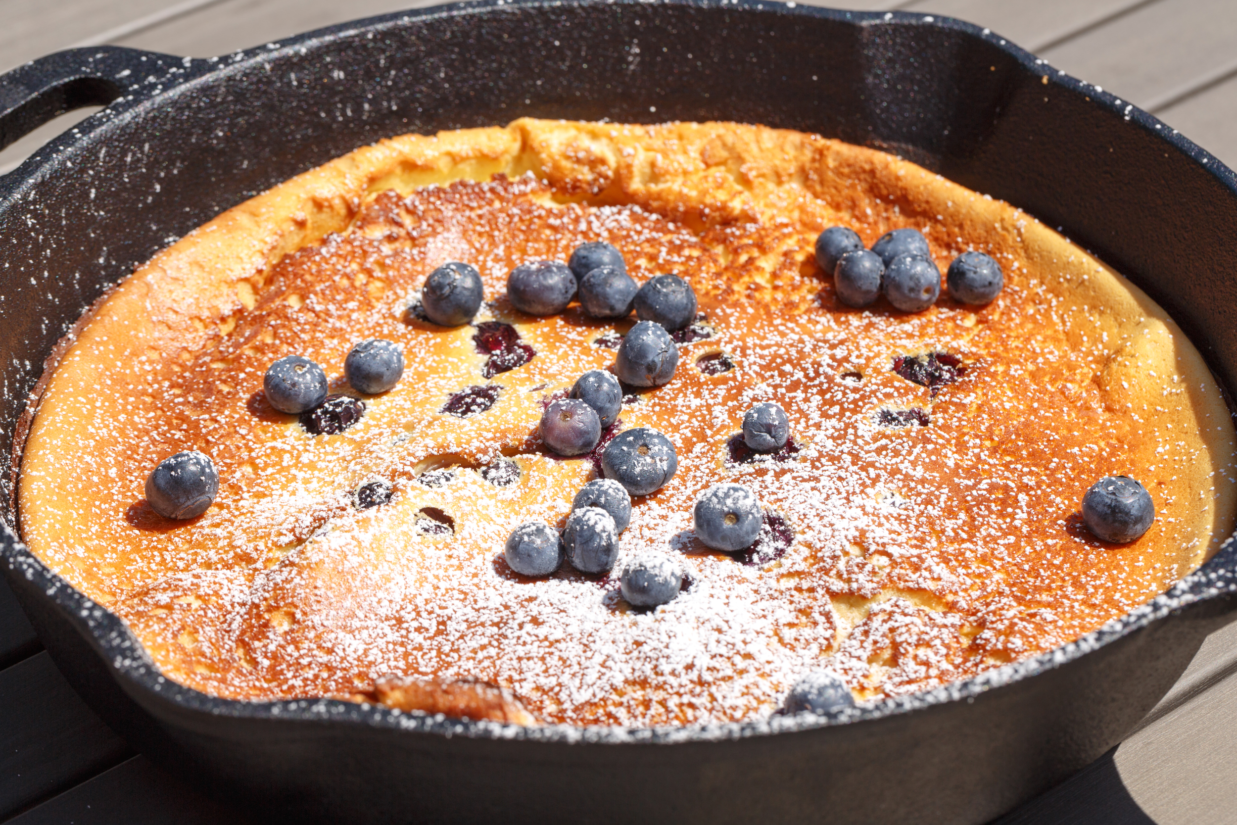 Dutch Baby with Lemon and Blueberries