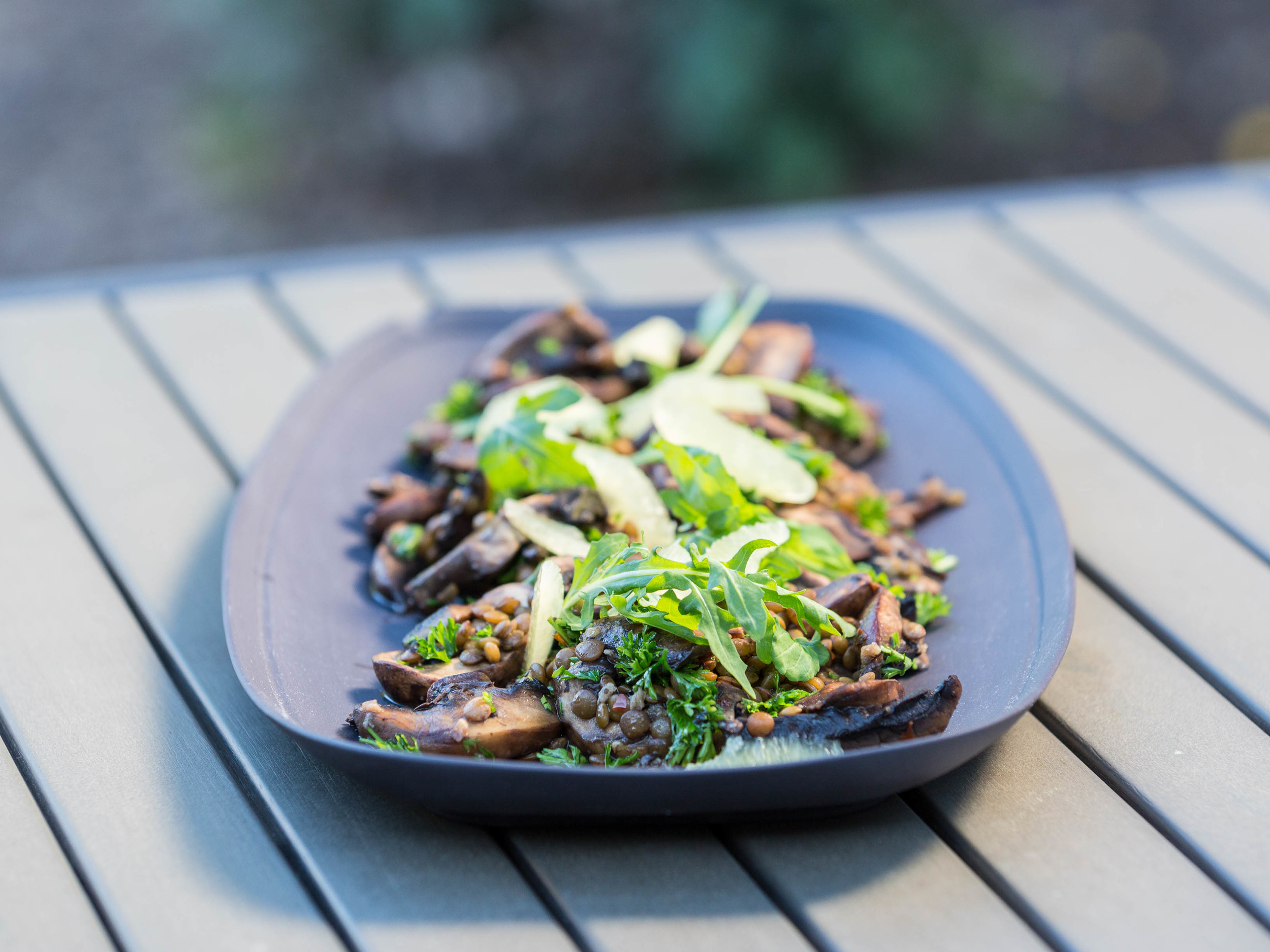 Mushroom Lentil Salad