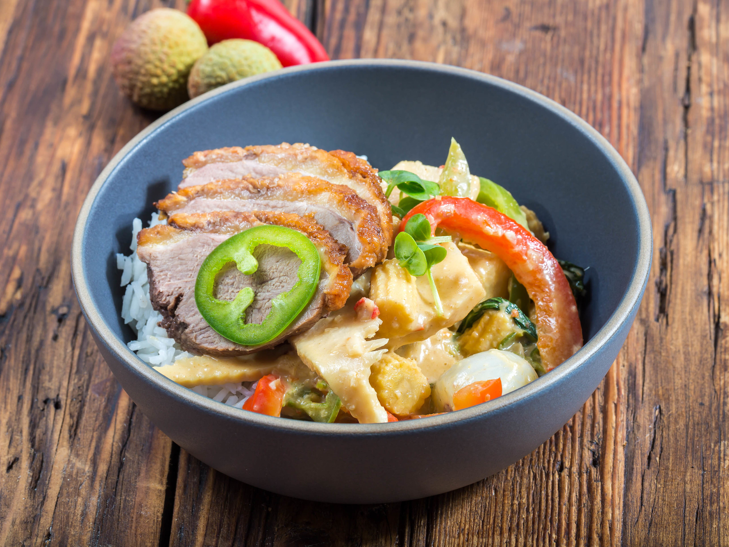 Red Curry with Seared Duck Breast — Sweet • Sour • Savory