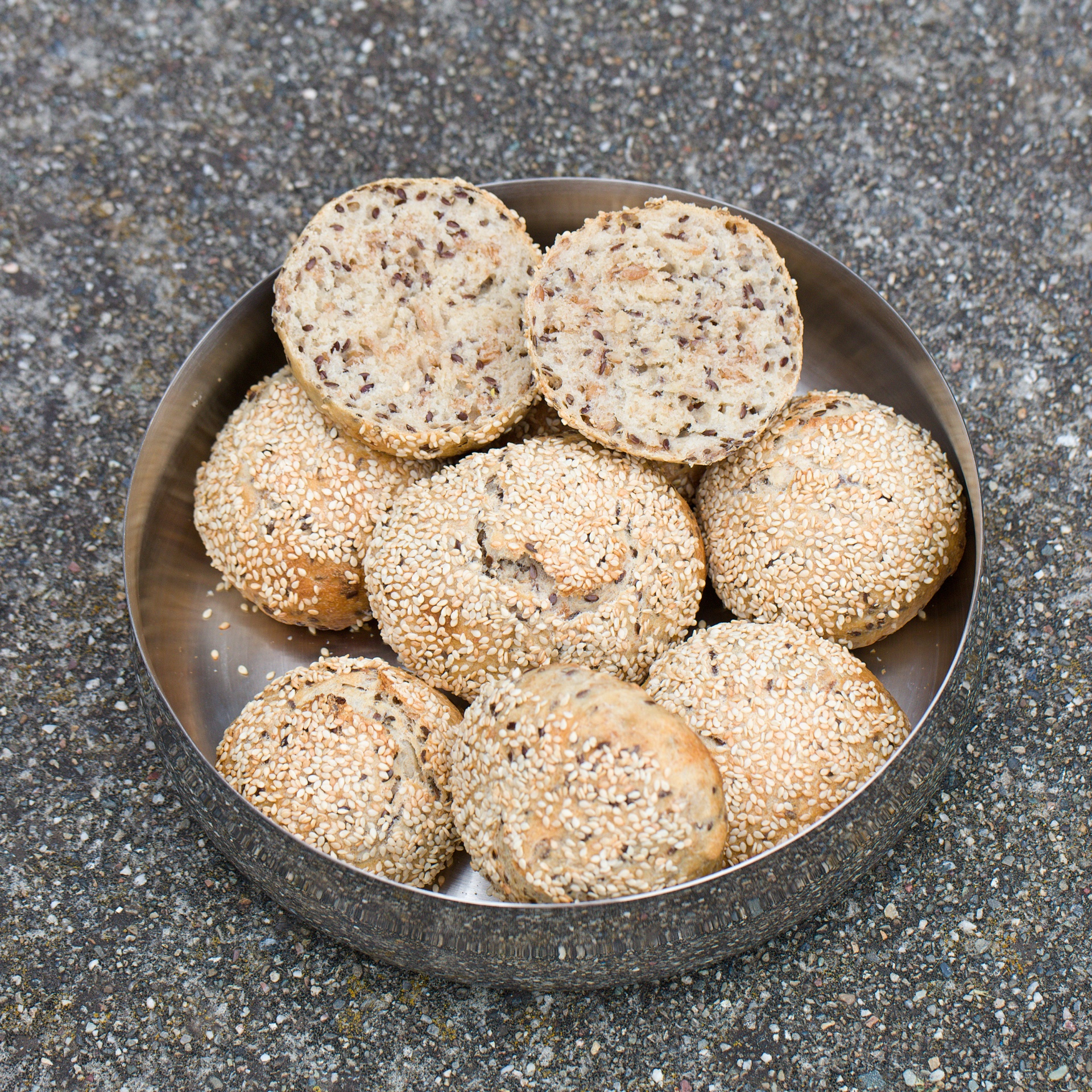 3-Grain Sourdough Rolls