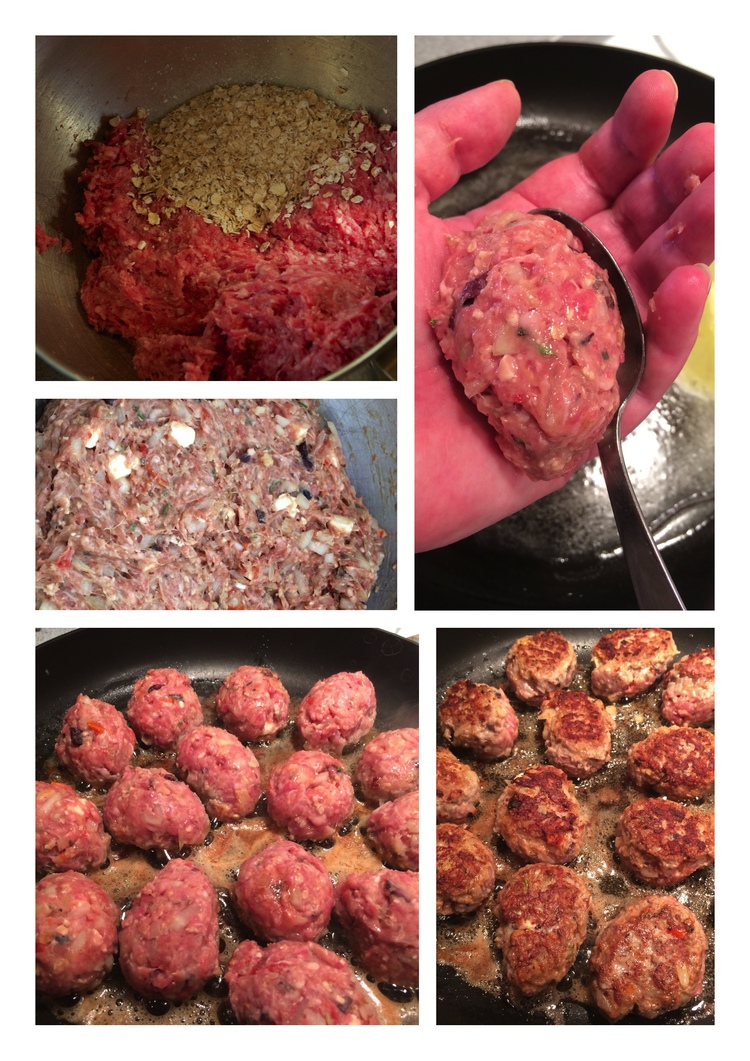 How to make the meatballs taken from my lamb meatball post .