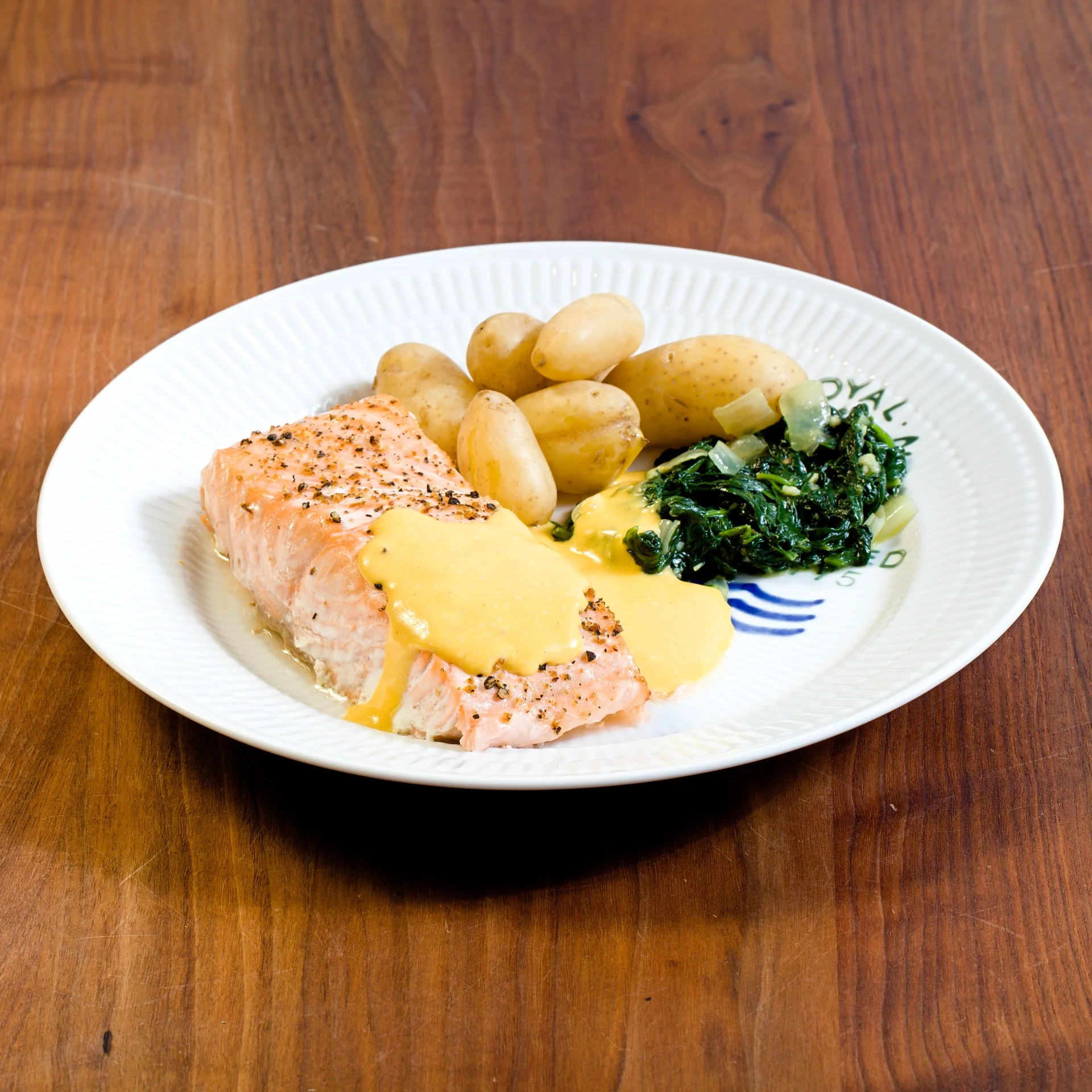 Baked Salmon with Sweet Mustard Sauce