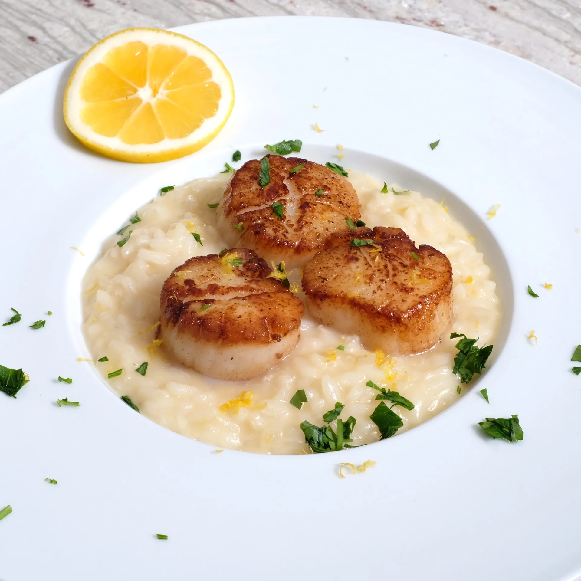 Lemon Risotto with Scallops