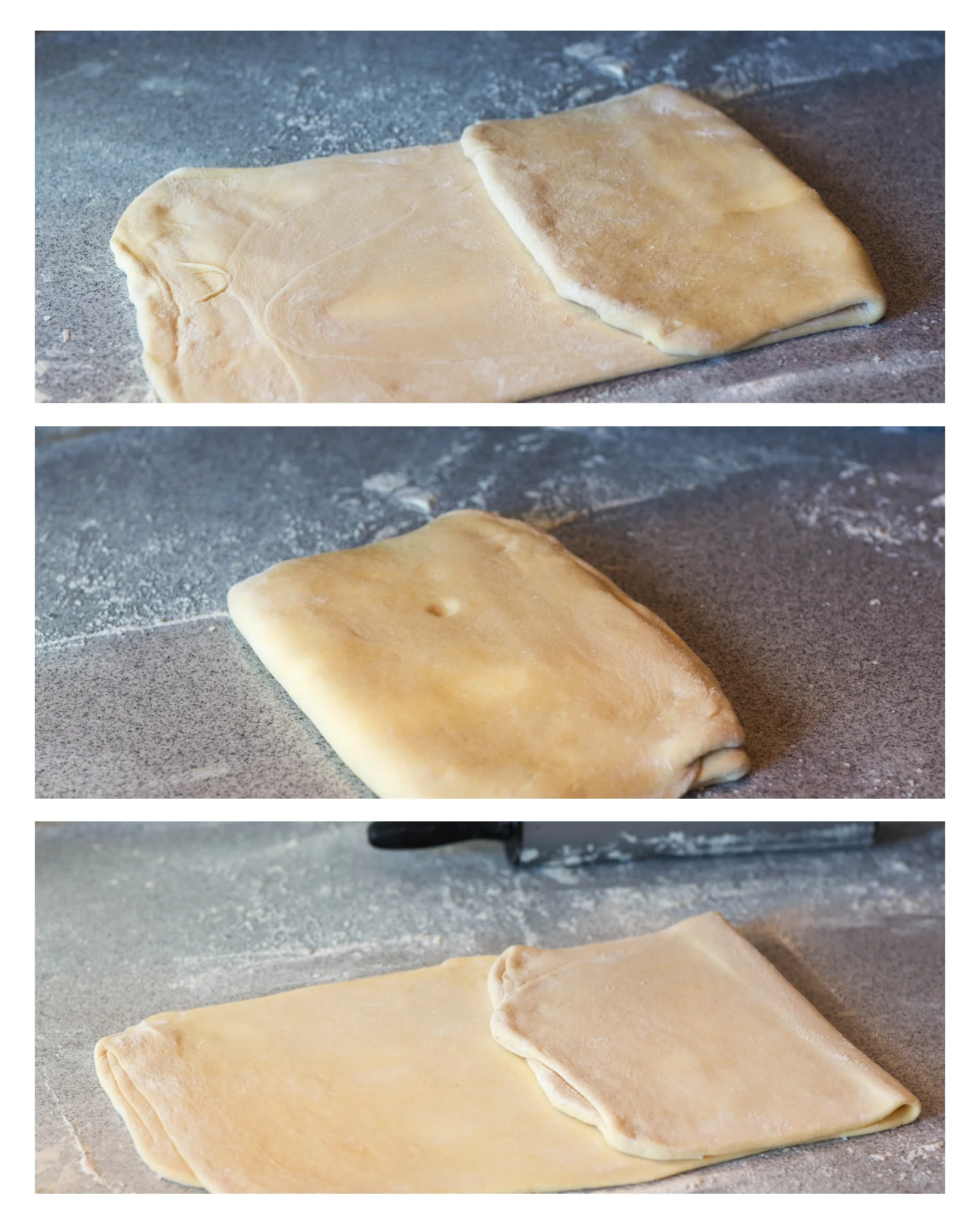 Making a fold.