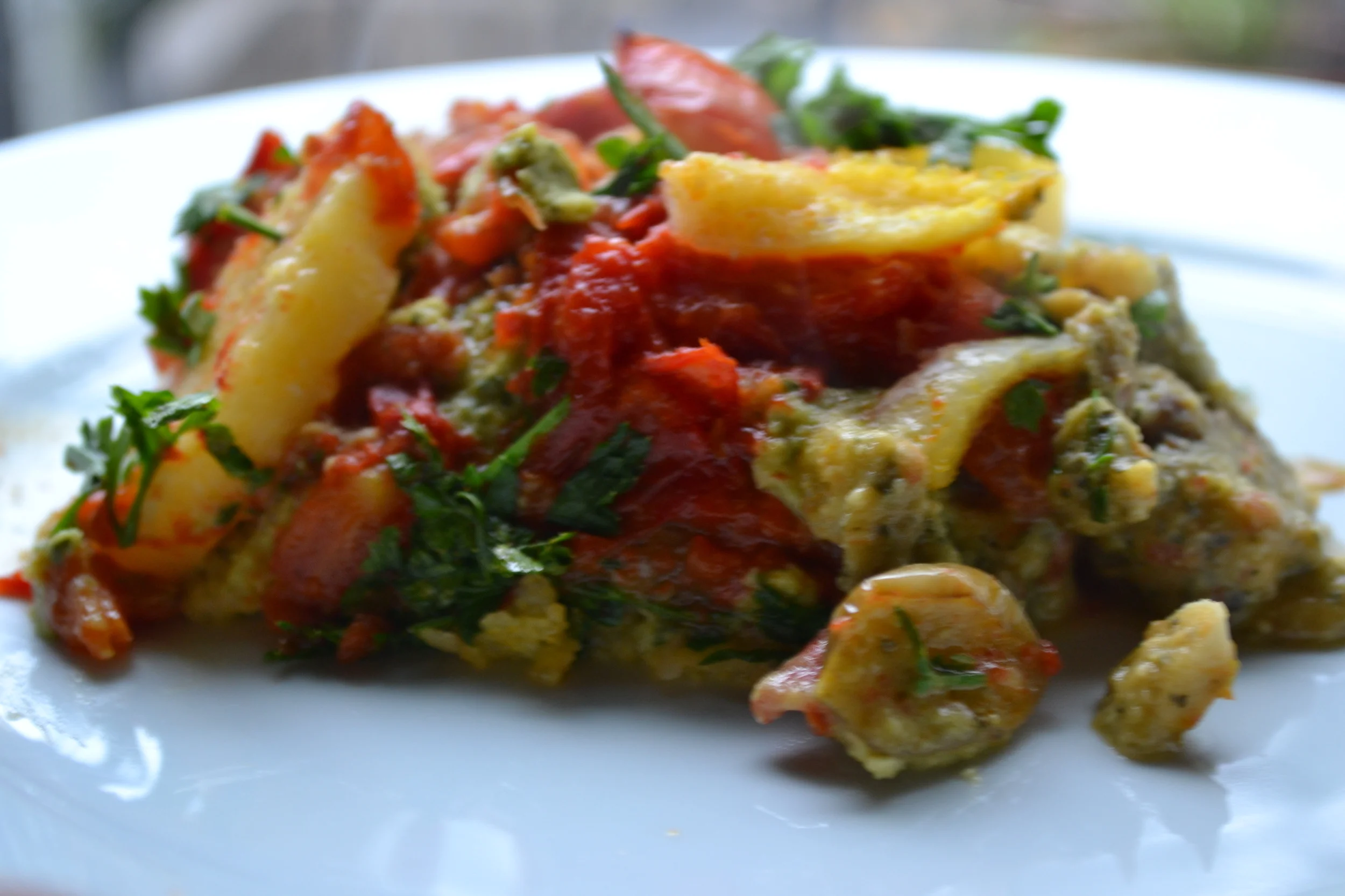Vegan polenta lasagna with ricNOTta cheese