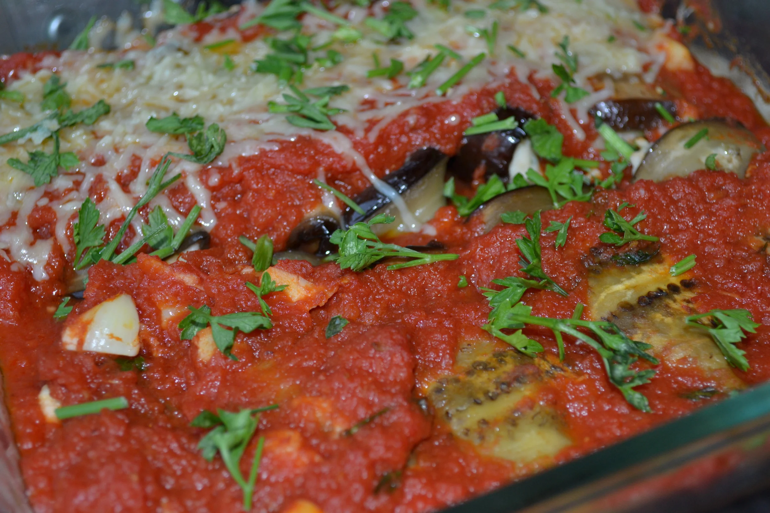Vegan (well, half-vegan) eggplant rollatini