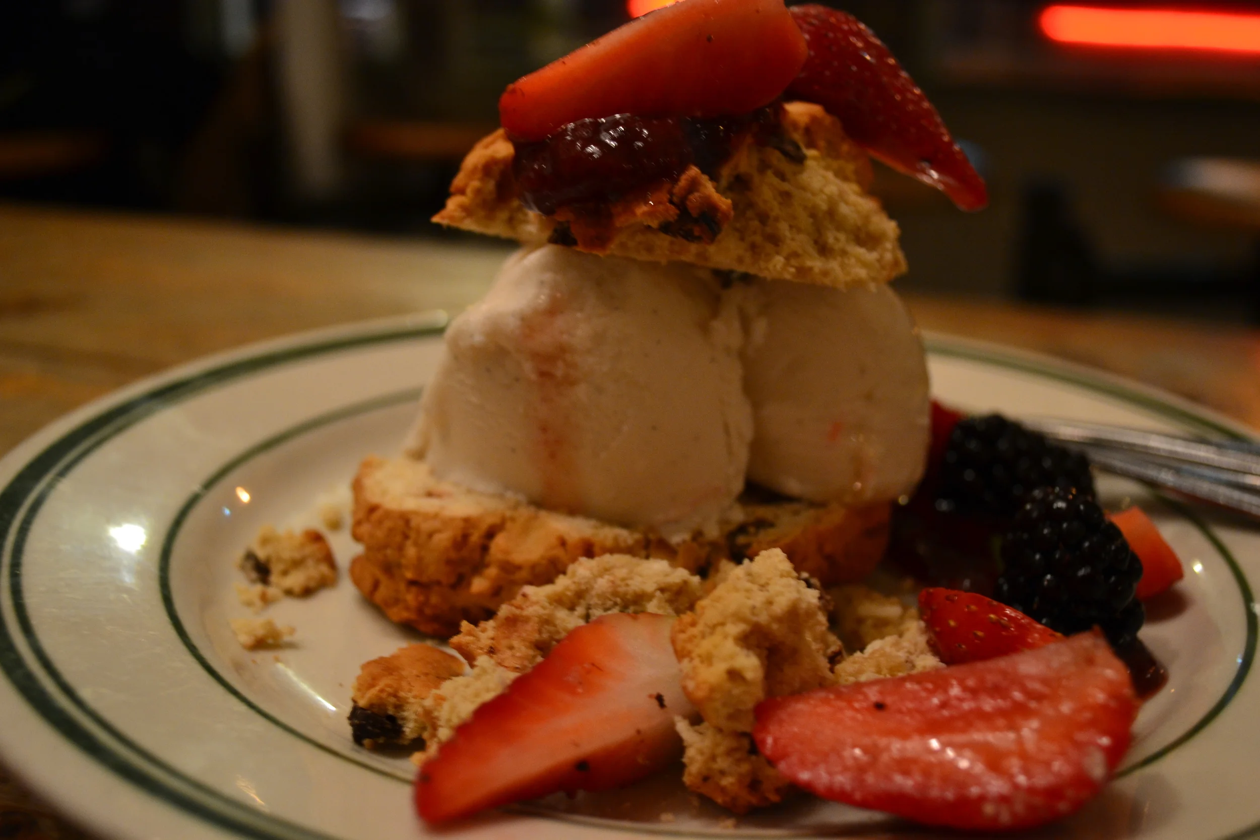 Ice cream sandwich with vanilla vegan ice cream