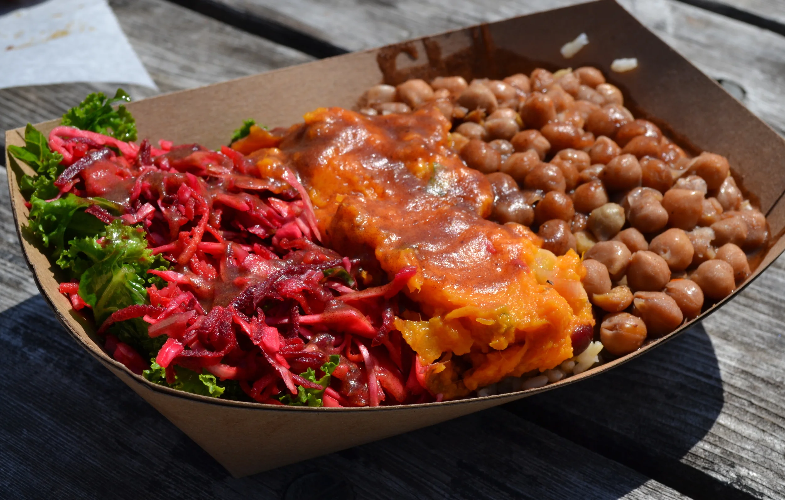 A beautiful combination. The platter, from Bombay Sandwich Co.