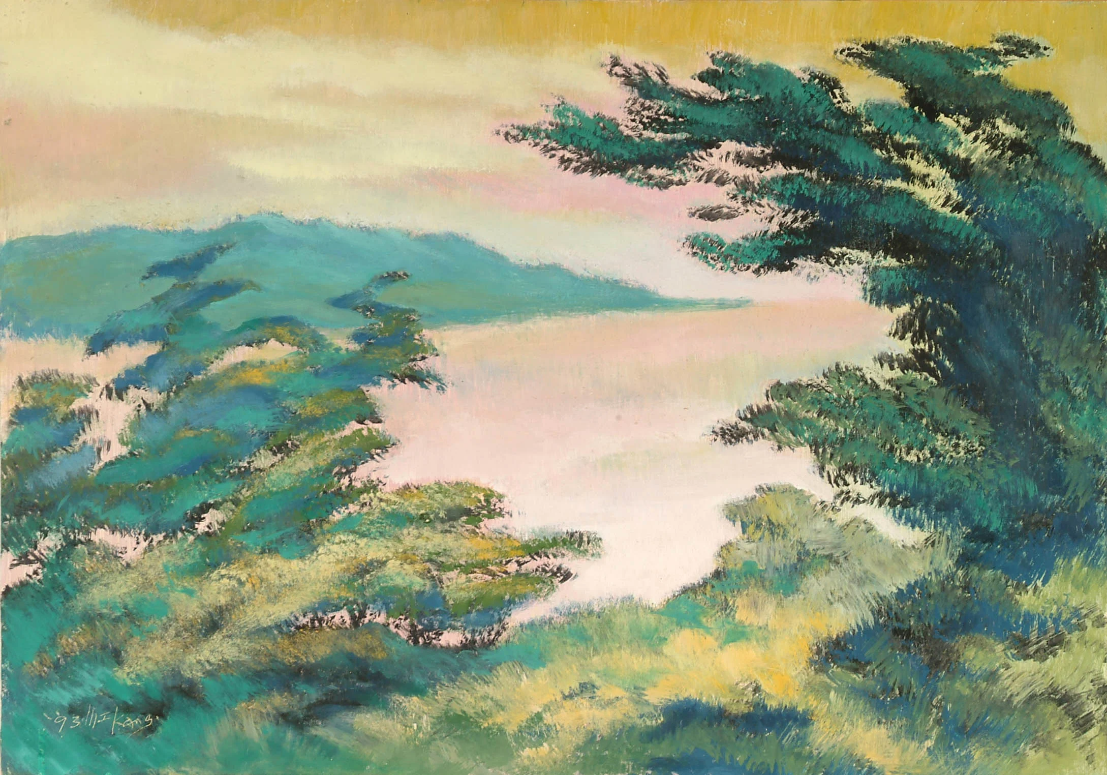 淡水風景  53x74 cm  油畫  1990