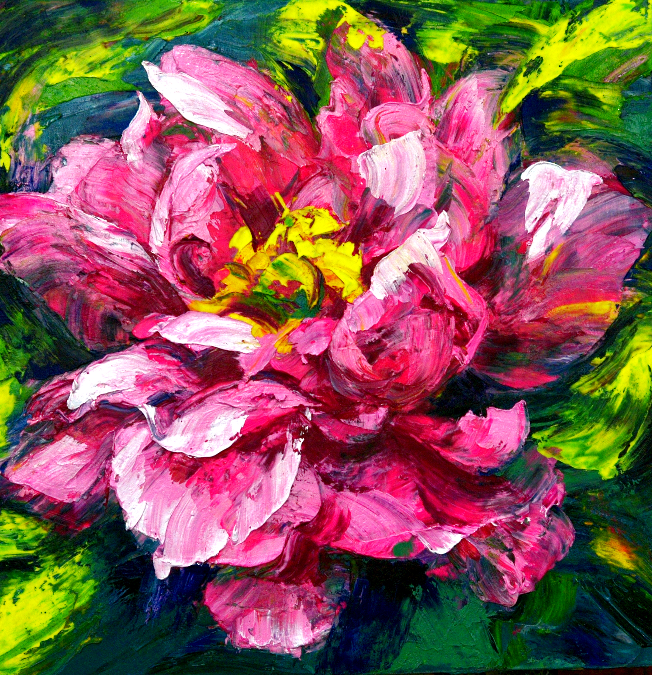 張振宇 喜事 100x100 cm 2016 油彩畫布