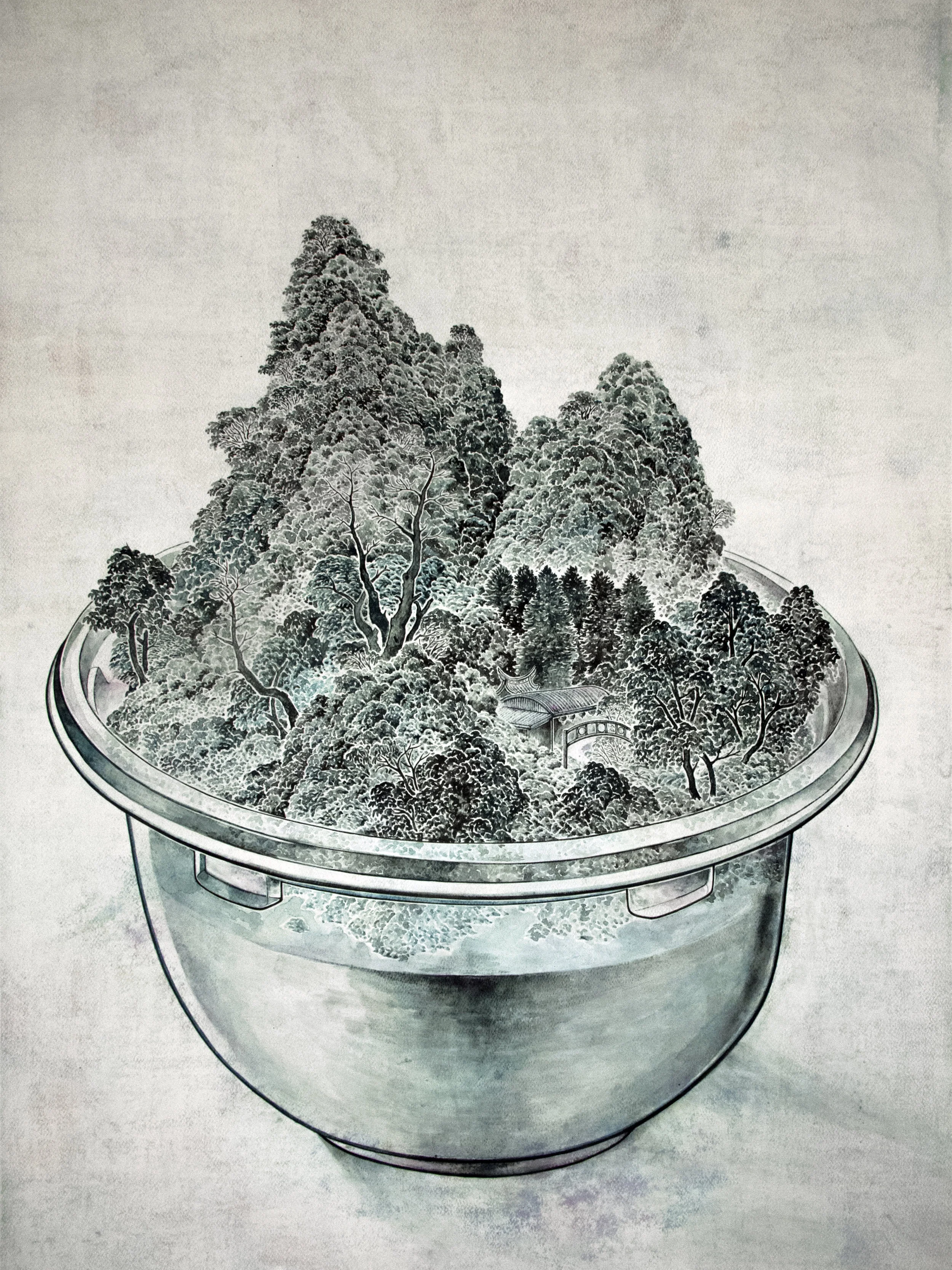 陳國華《綠野仙蹤(一)山居 Phantom in the Green》