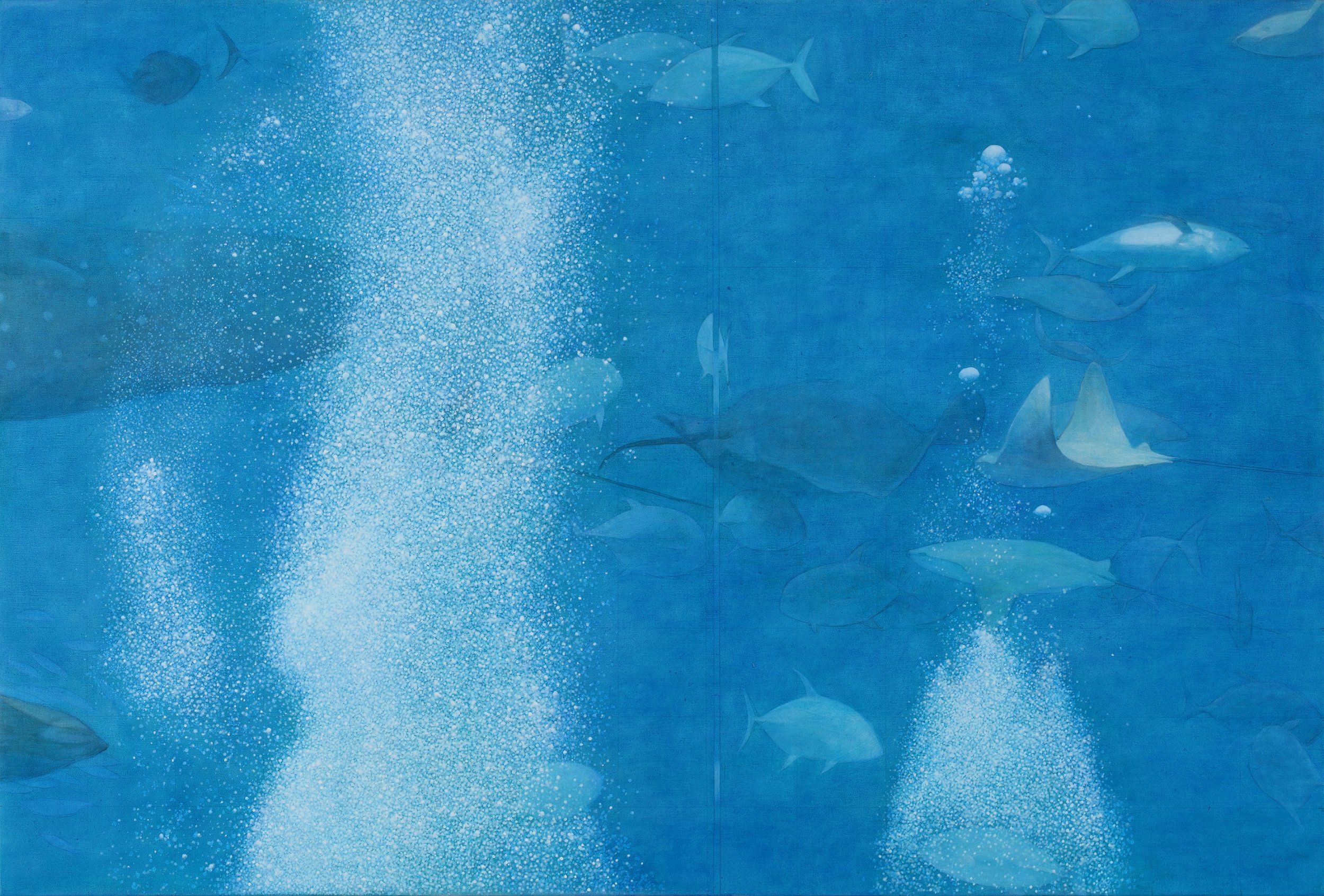 陳孟澤 起舞 100x150 cm 油彩、蛋彩混合技法 2011