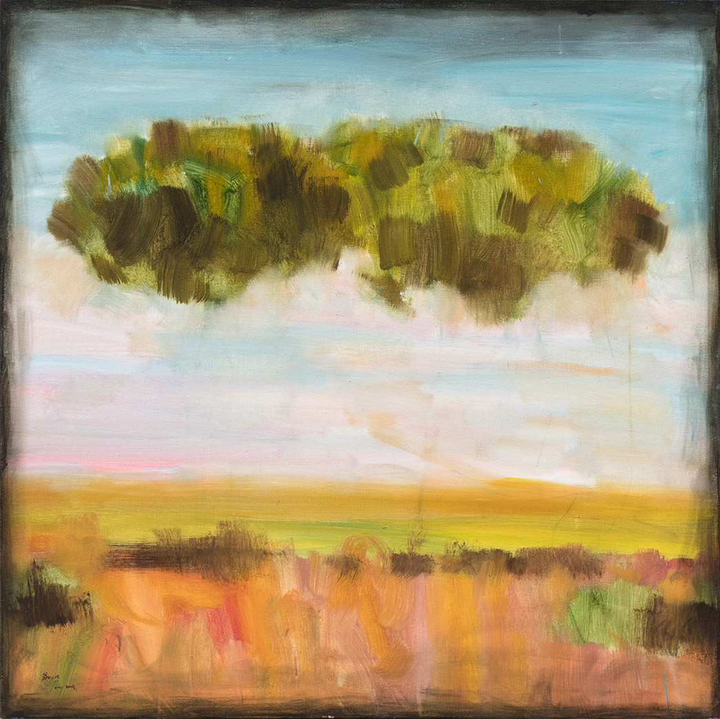 翁明哲 逃跑的樹 120x120 cm 油彩畫布 2008