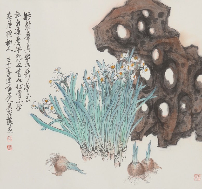 吳學讓 水仙圖 64.5x69.5cm 2011 水墨紙本