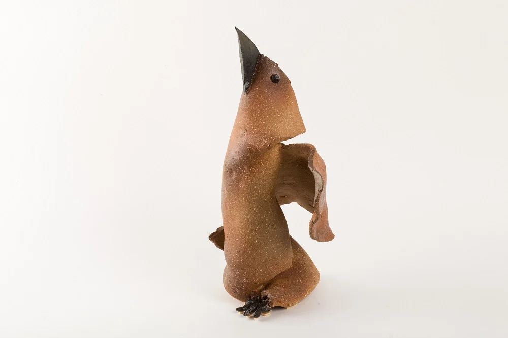 楚戈 鳥 28x17x41cm 陶雕塑 1997