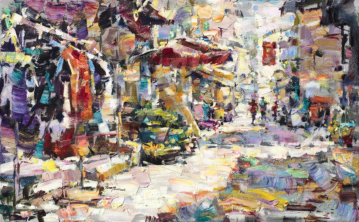 翁明哲 台南細巷 50x90cm 2019 油彩畫布