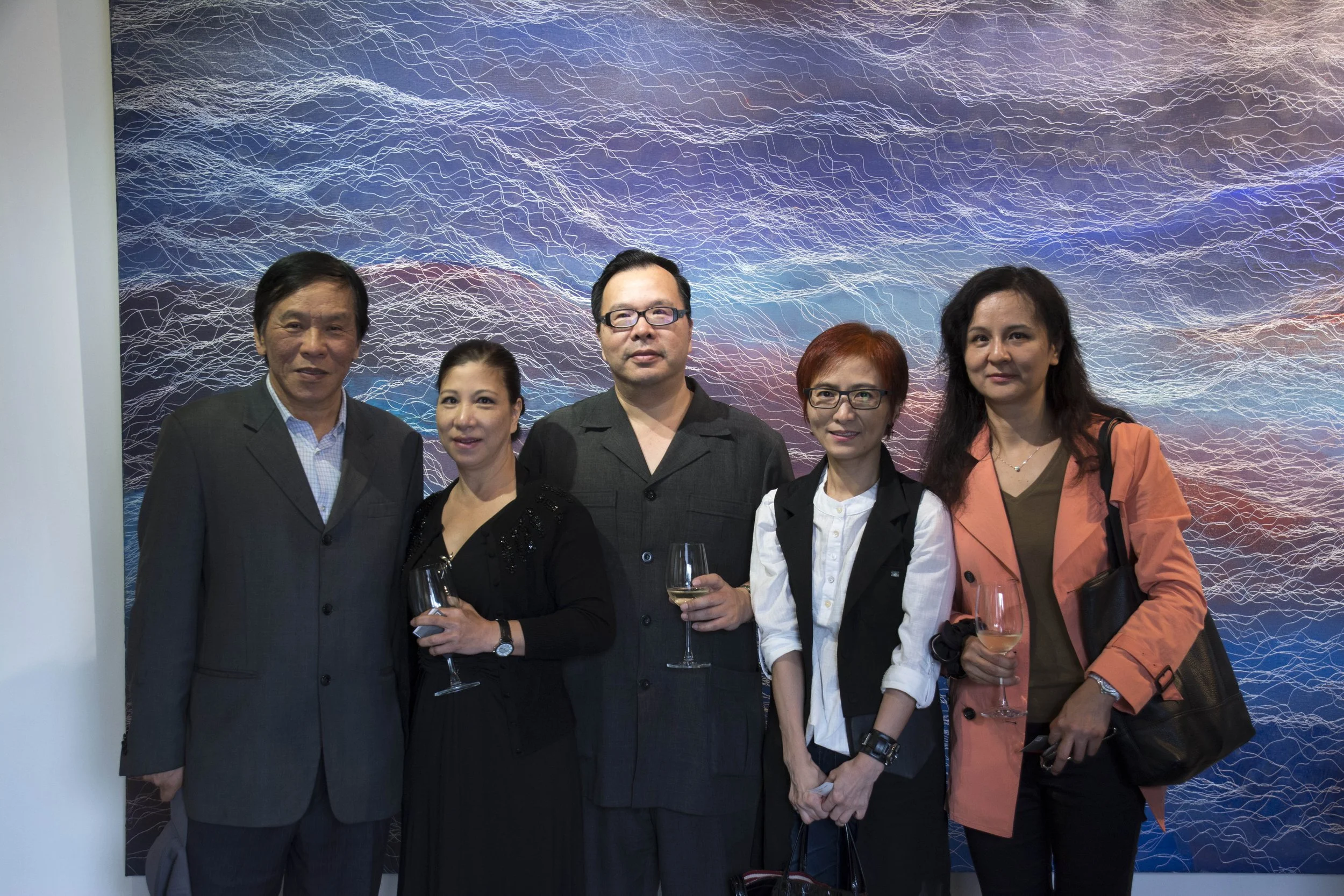 台北當代藝術館石館長（左一）、文化部紀委員（中）