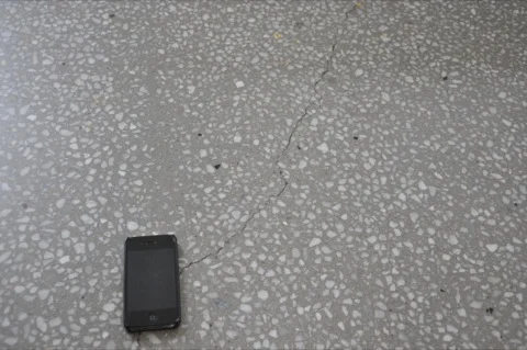 Cracks in polished concrete floor