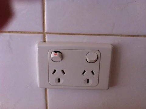 Cracked power outlet switch