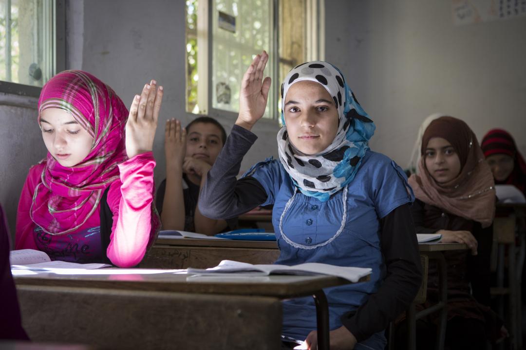 Syrian refugees at school in Tripoli, Lebanon. © Jonathan Hyams. Save the Children