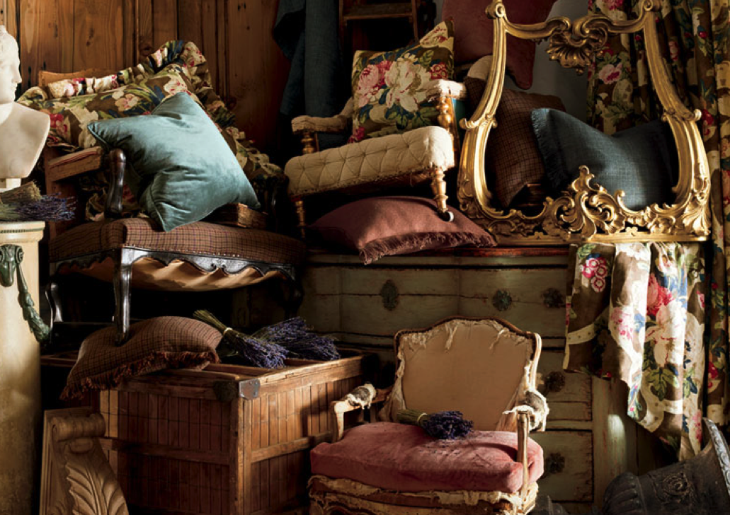 Marsala toned fabrics and textiles by Ralph Lauren (Photo: Source)