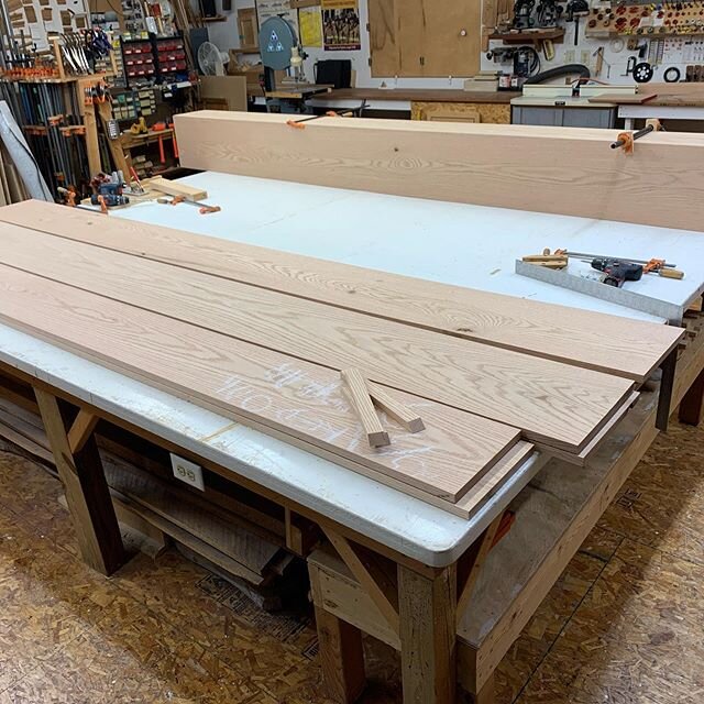 We made these solid oak faux beams to cover an existing maple beam. I used a lock mitre bit to join the corners. Set up of the bit was a little tricky. But worked great once it was dialed in.