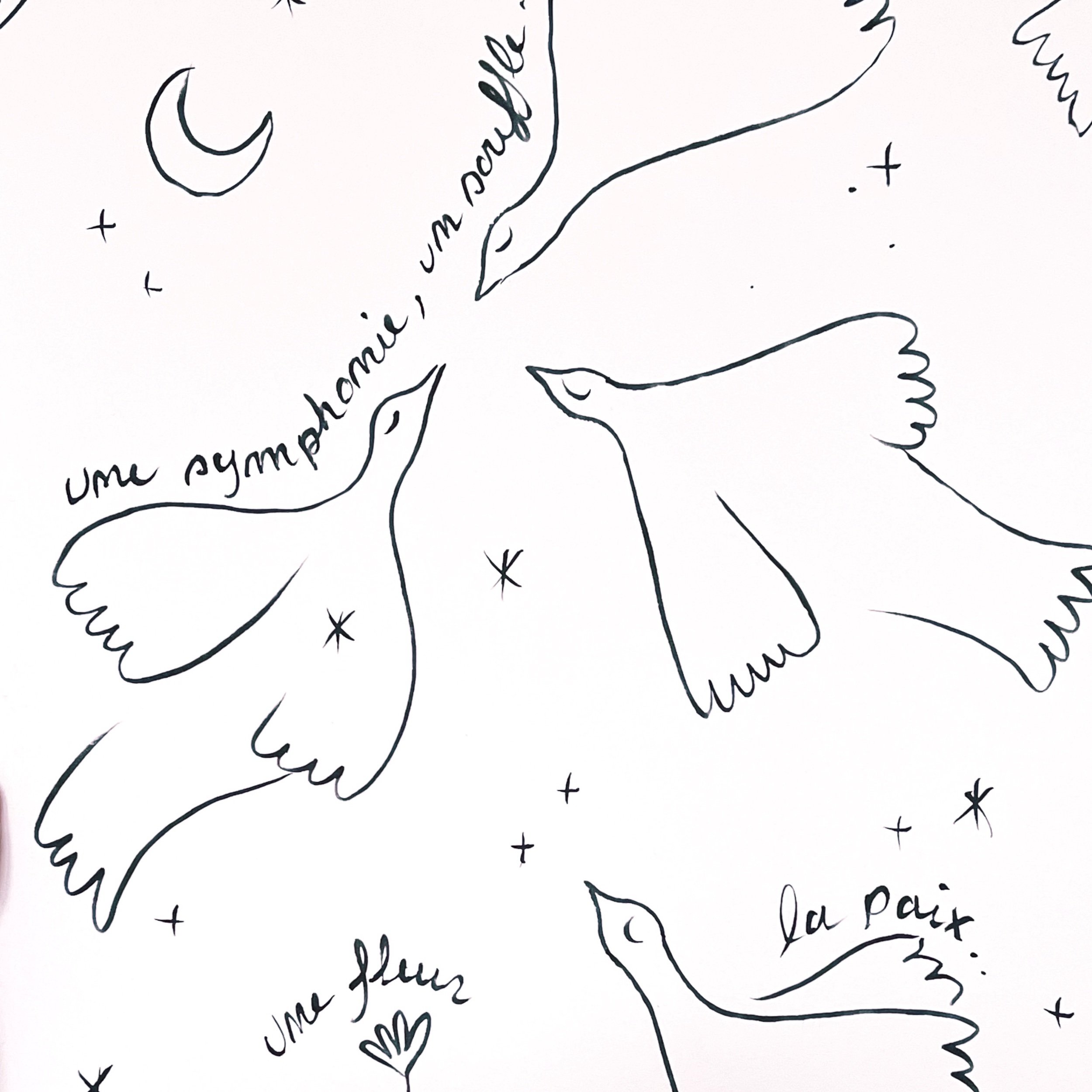 Illustration originale “ une symphonie pour la paix ” par Lili Stones