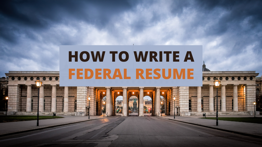 how to write a federal resume