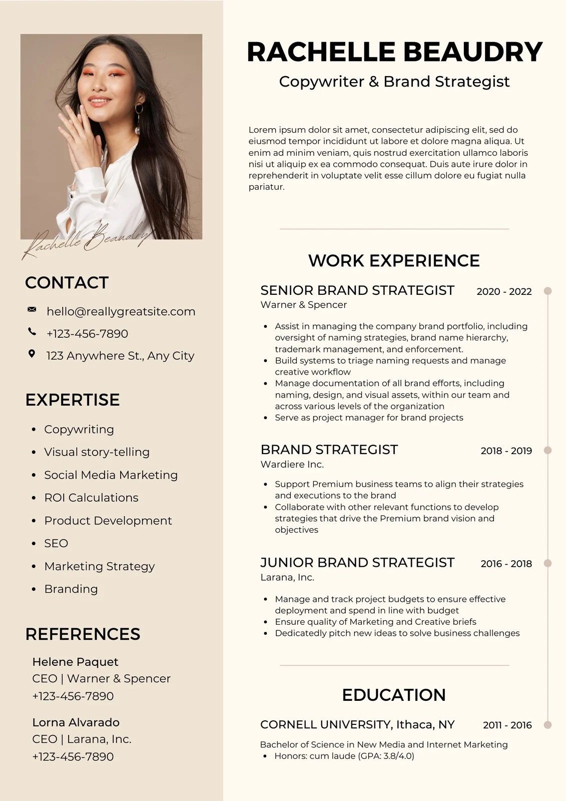 resume career objective maker