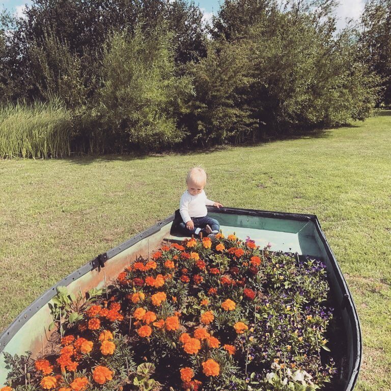 Ahoy there ⚓️! We&rsquo;ve just spotted a wannabe sailor in our new flower bed today 🌸🙊😻.