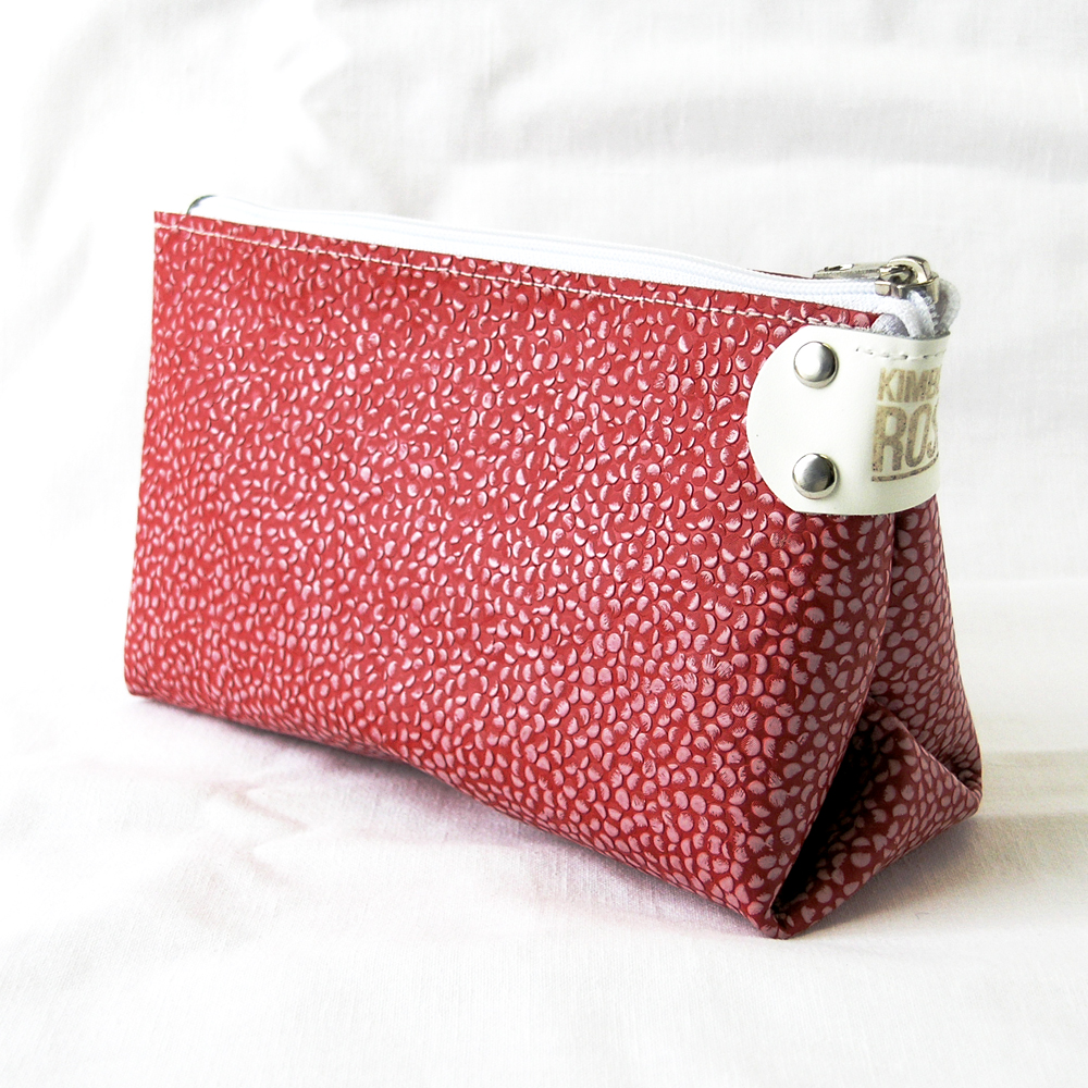 Upcycled Leather Makeup Bag Cosmetic Upcycled Leather Makeup Bag Cosmetic