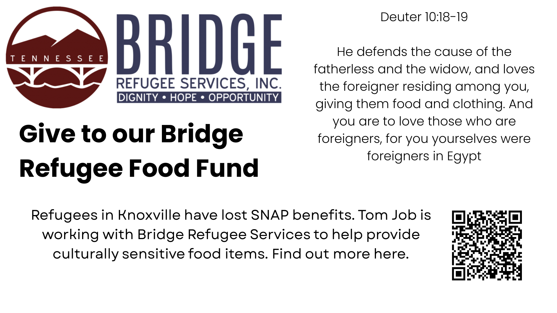   CLICK HERE (or make a check to CCC and put Bridge Refugee Food Fund in the memo line)  