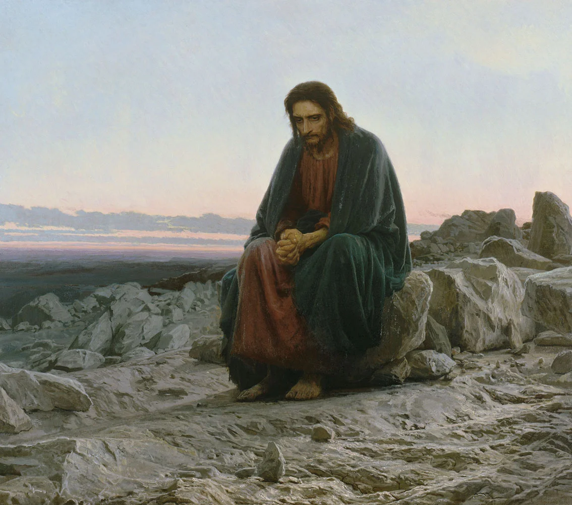 Ivan Kramskoi (1837-1887), "Christ in the Desert." Image source: WIkimedia Commons