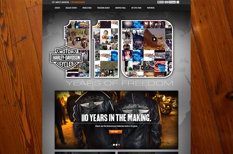 Top view of the Home page