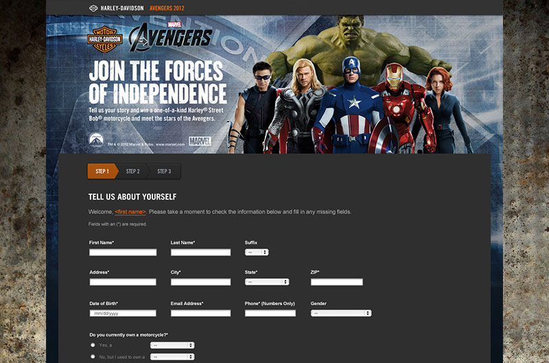 Step 1: Entry form
