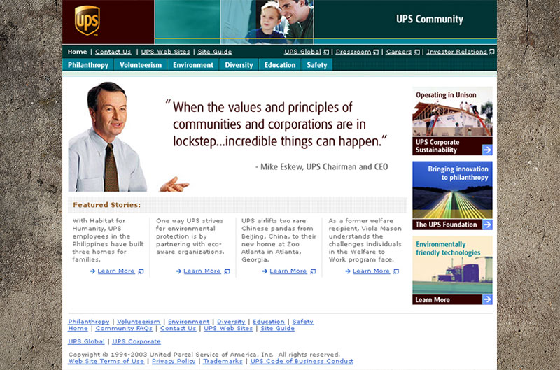  Community Home page 