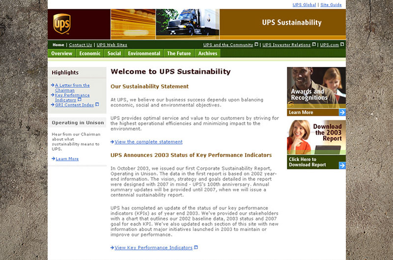  Sustainability Home page 