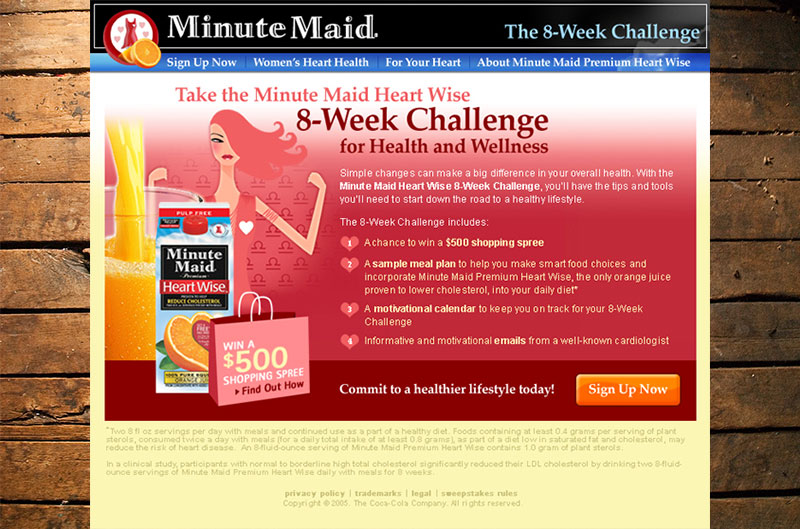  Minute Maid Heart Wise campaign 
