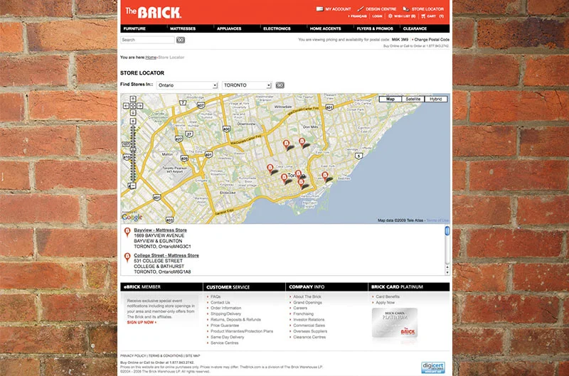  Store Locator page 