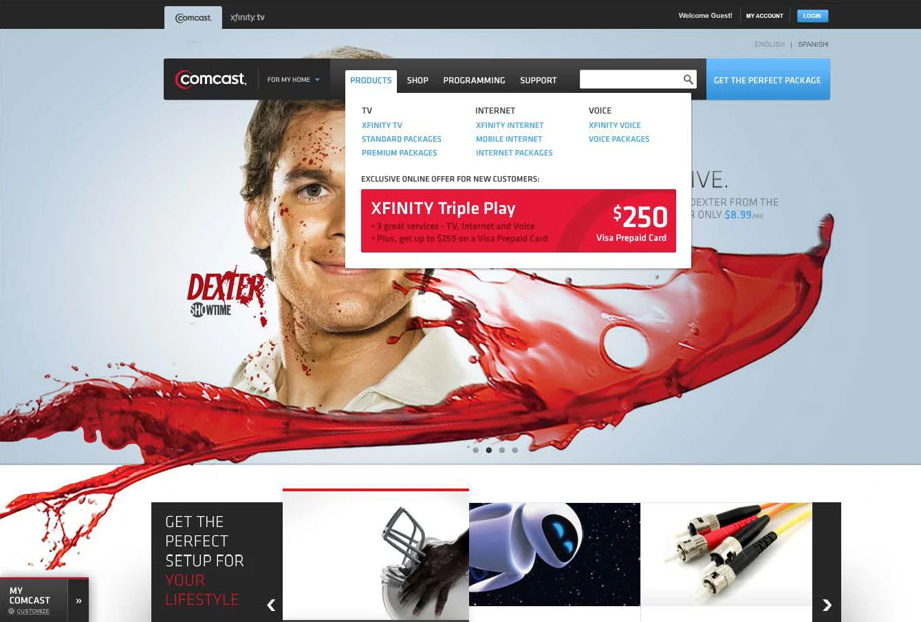  Rollover state of primary navigation 