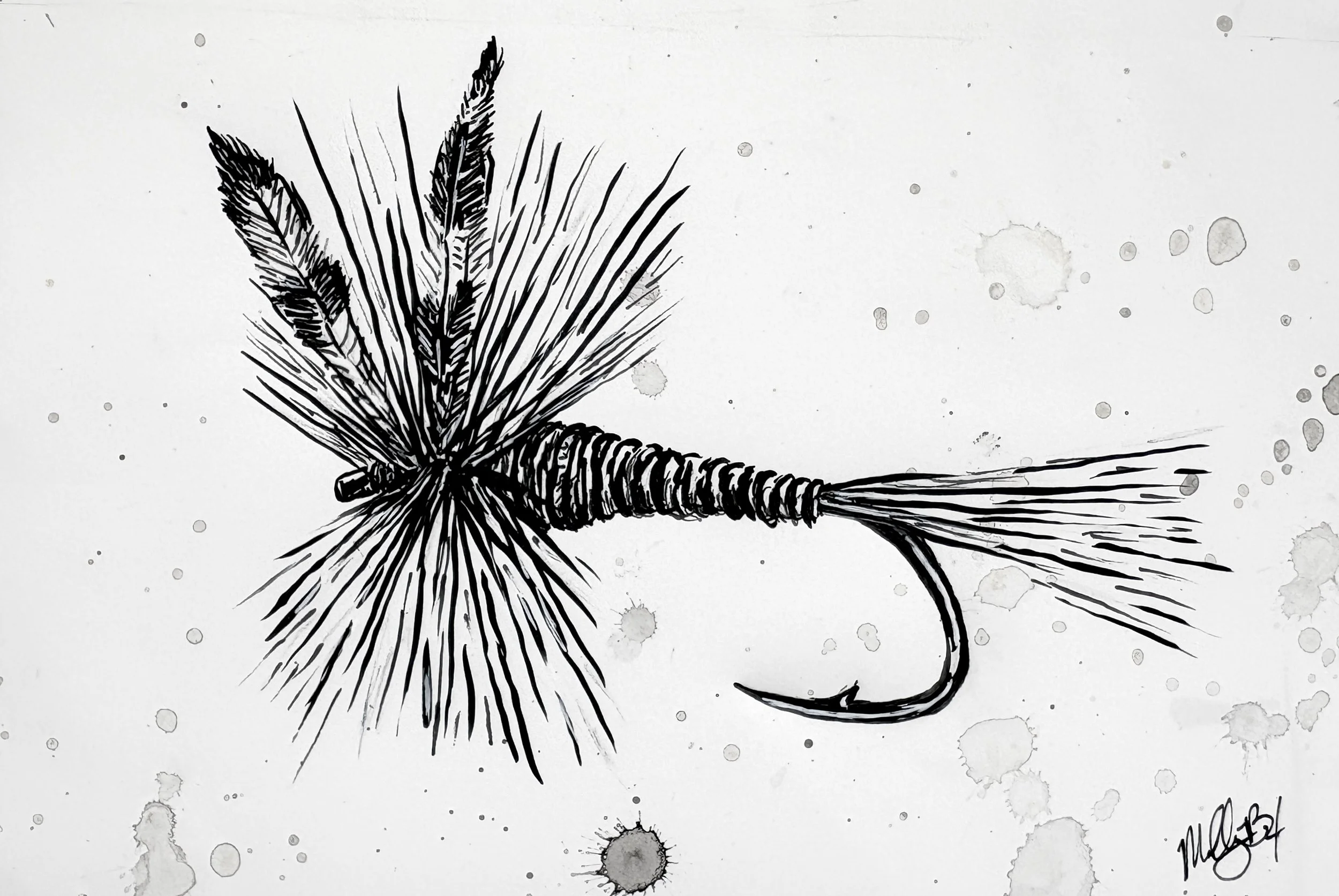 "Mosquito," Original Ink Drawing