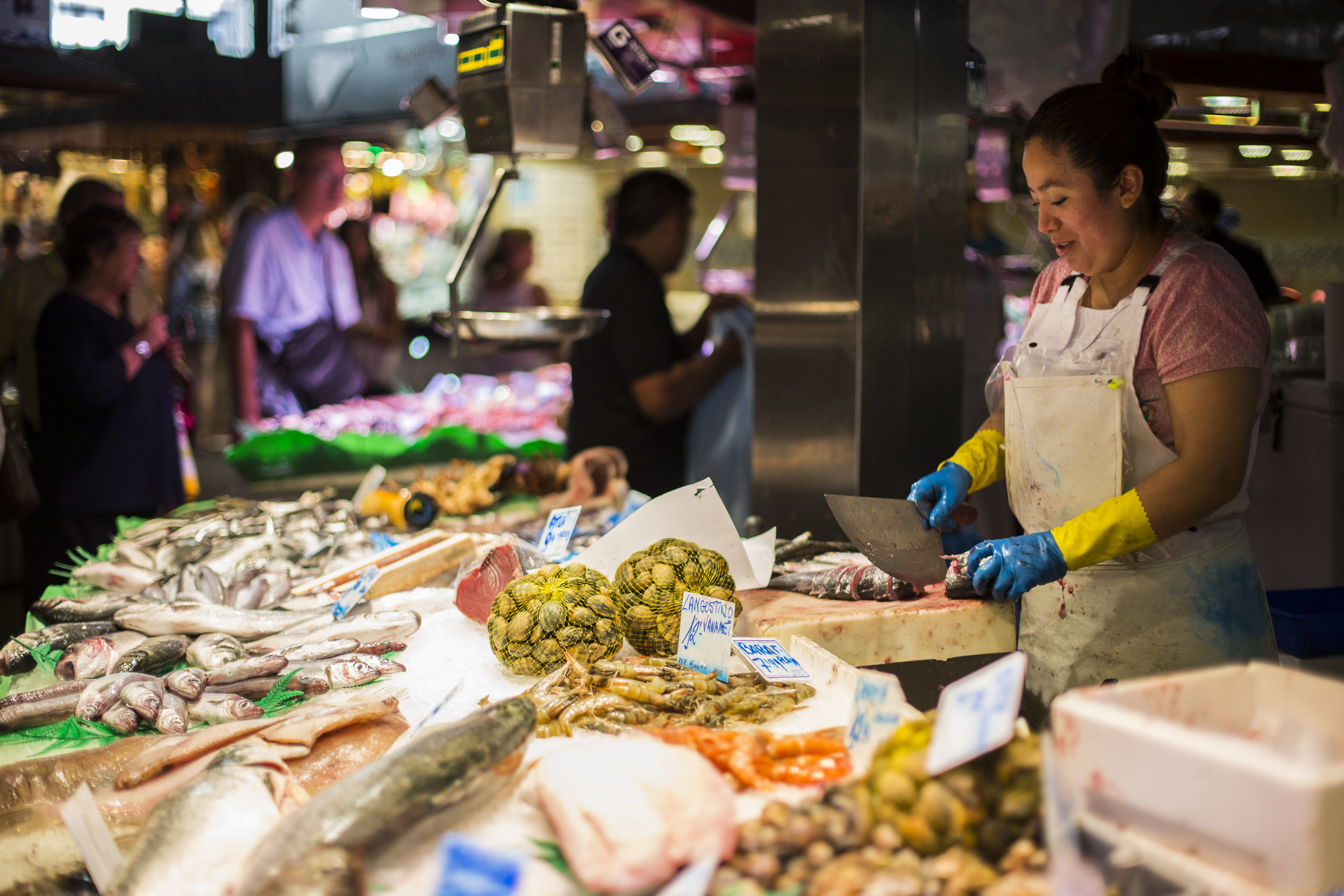 Seafood at Mercado Boqueria
