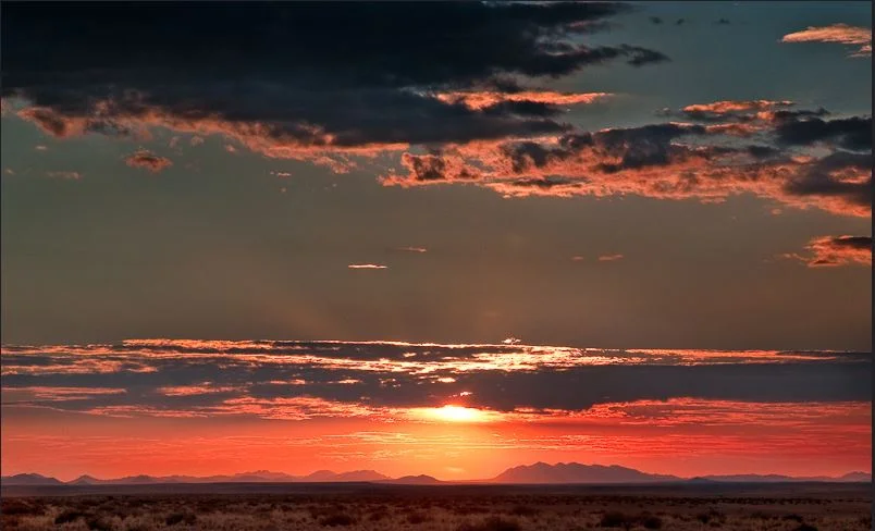 Desert as sunset nears