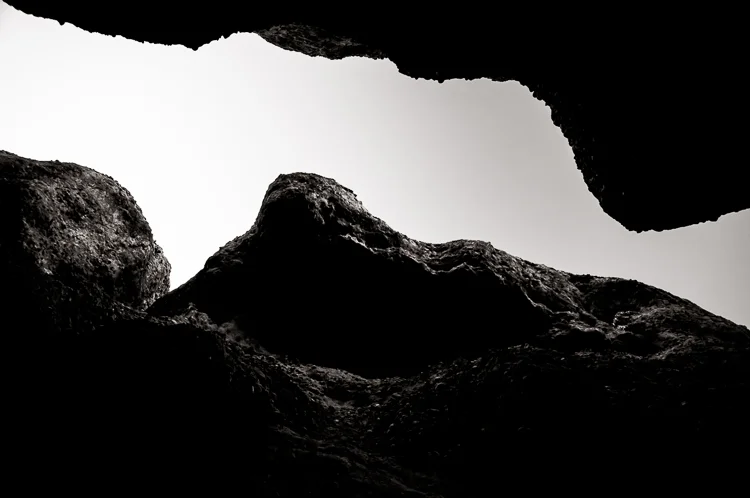 Sesriem Canyon seen from the bottom looking up.