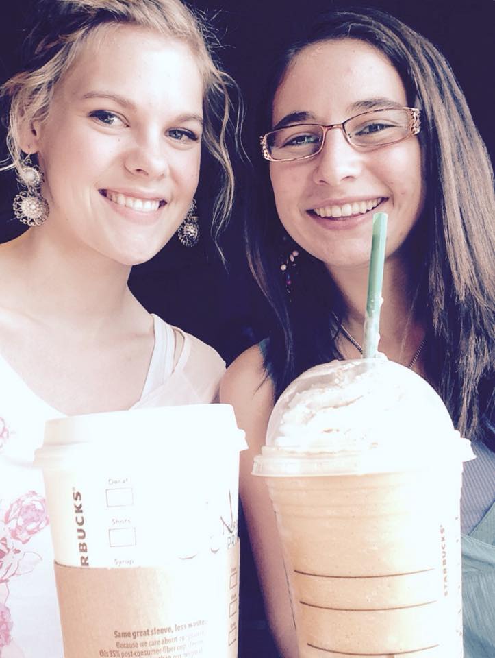 Celebrating Autumn "Pumpkin Spice latte style" with my sweet friend, Katelyn.