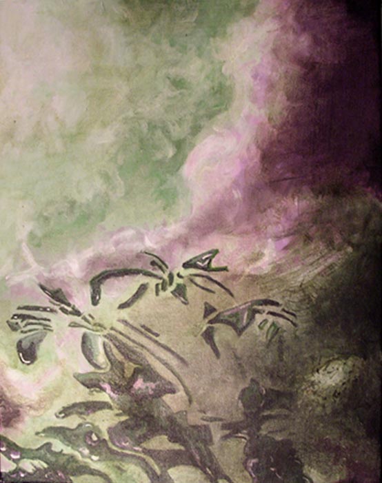  Abstract Study 1 - acrylic and oil on canvas board 