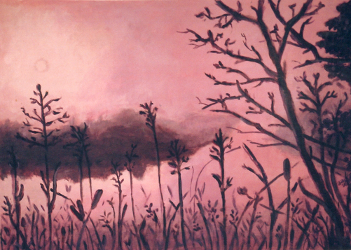  Manistique Fog - acrylic on matte board 