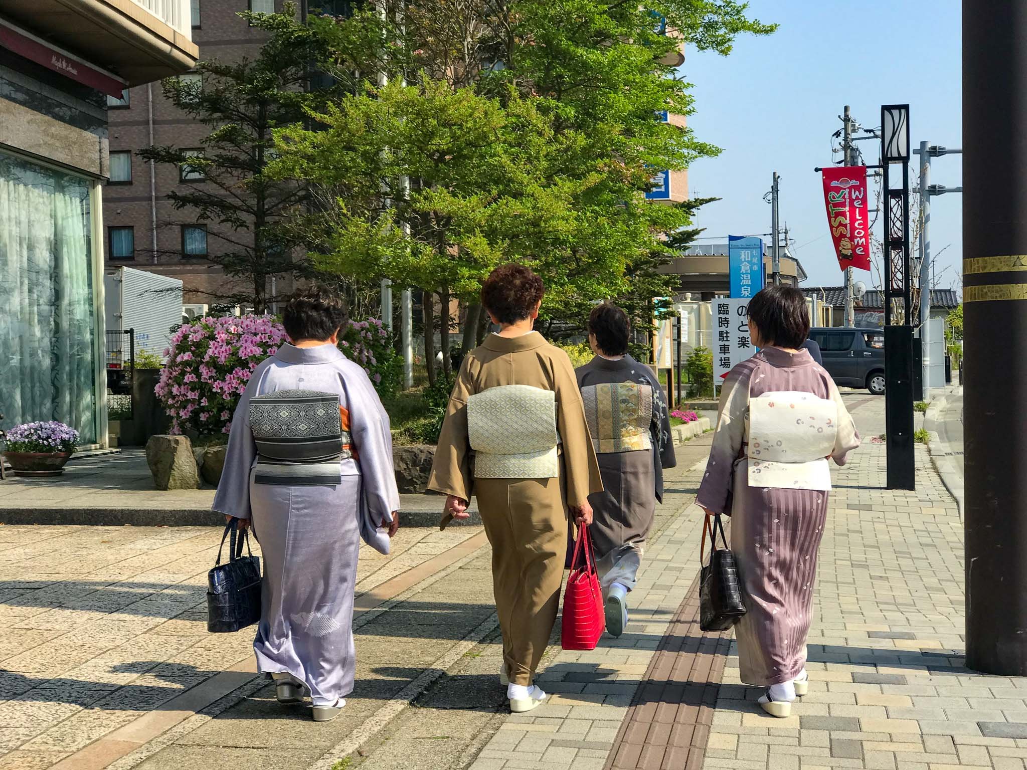 Locals in Ishikawa Onsen Town